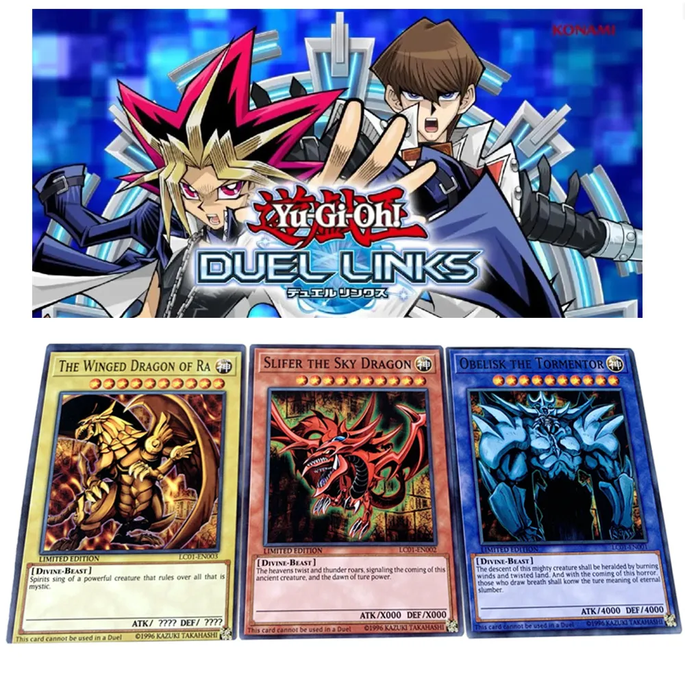 28 Pcs/Lot Game Yugioh Cards English Version Black Magician Rare Card Of God Slifer The Sky Dragon Collection Trading Kid Toy