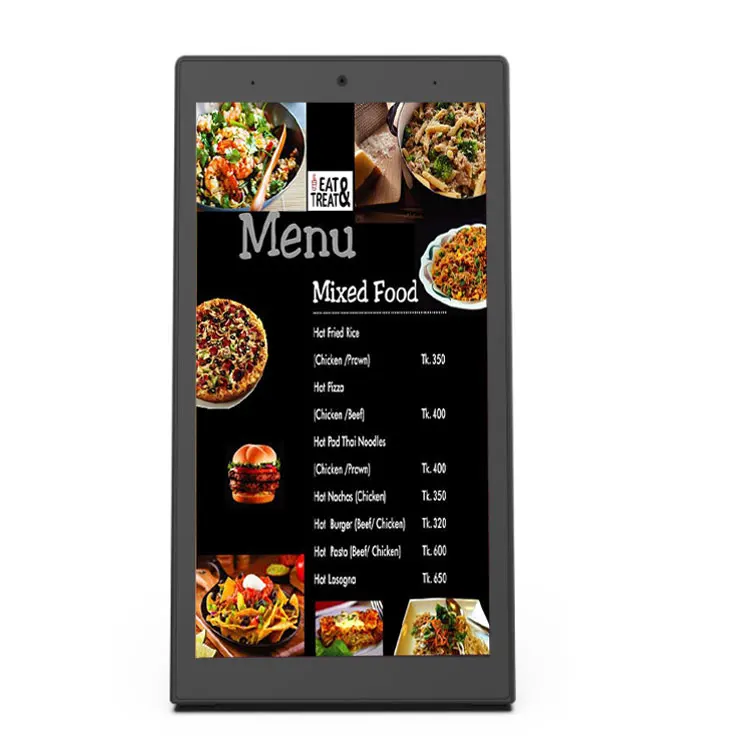 

21.5 inch digital signage all-in-one Android advertising display restaurant counter table L shape