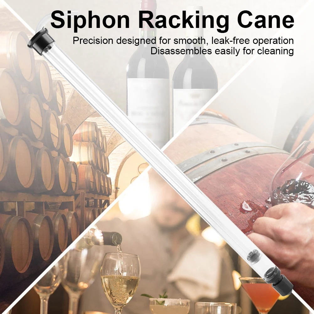 Plastic Mini Auto Siphon Racking Cane Kit with Tubing Auto Siphon Pump for Beer Wine Home Brewing