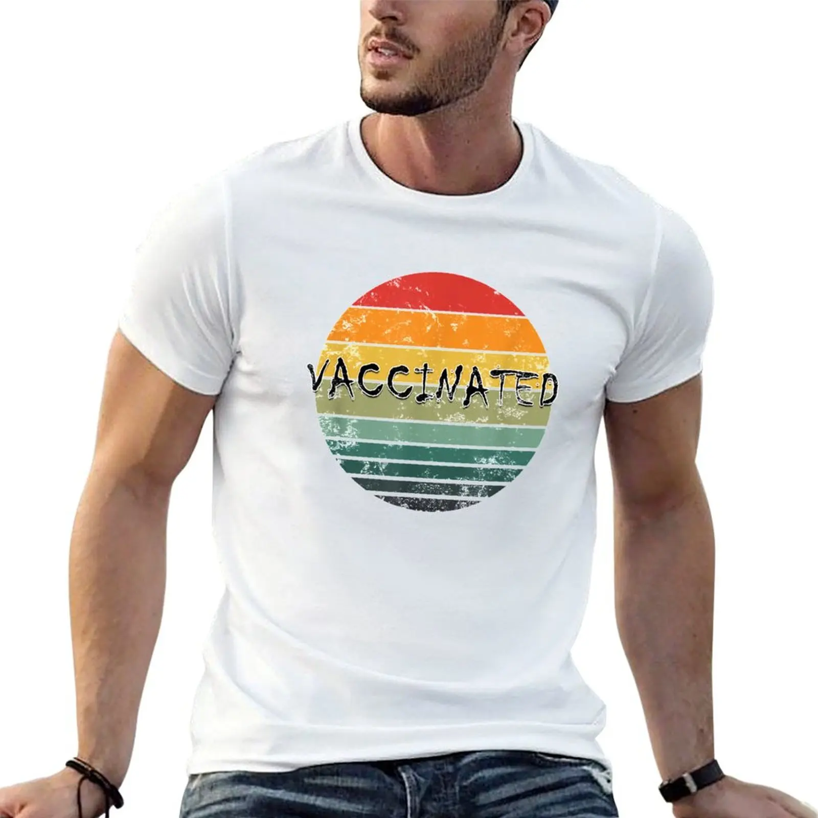 

vaccinated T-Shirt essential t shirt t shirts for man cotton funny T-Shirt