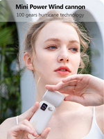 Handheld Mini Fan Portable Turbo 100 Wind Speeds, 3600mAh USB Battery Rechargeable, LED Digital Display, Travel,Camping,Outdoor