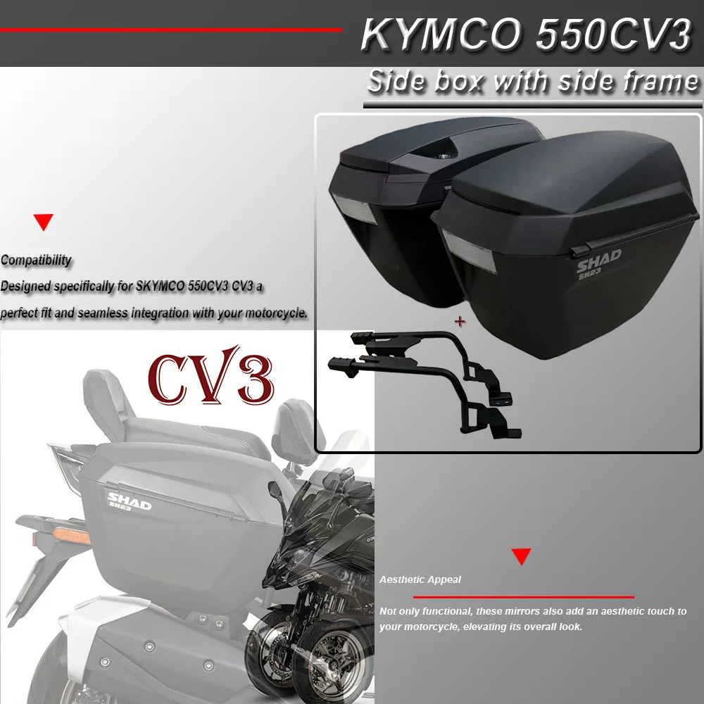 New For CV3 550 KYMCO 550CV3 CV3 Motorcycle Saddle Bag Side Saddlebags Accessories Fit CV3 550 KYMCO 550CV3 CV3