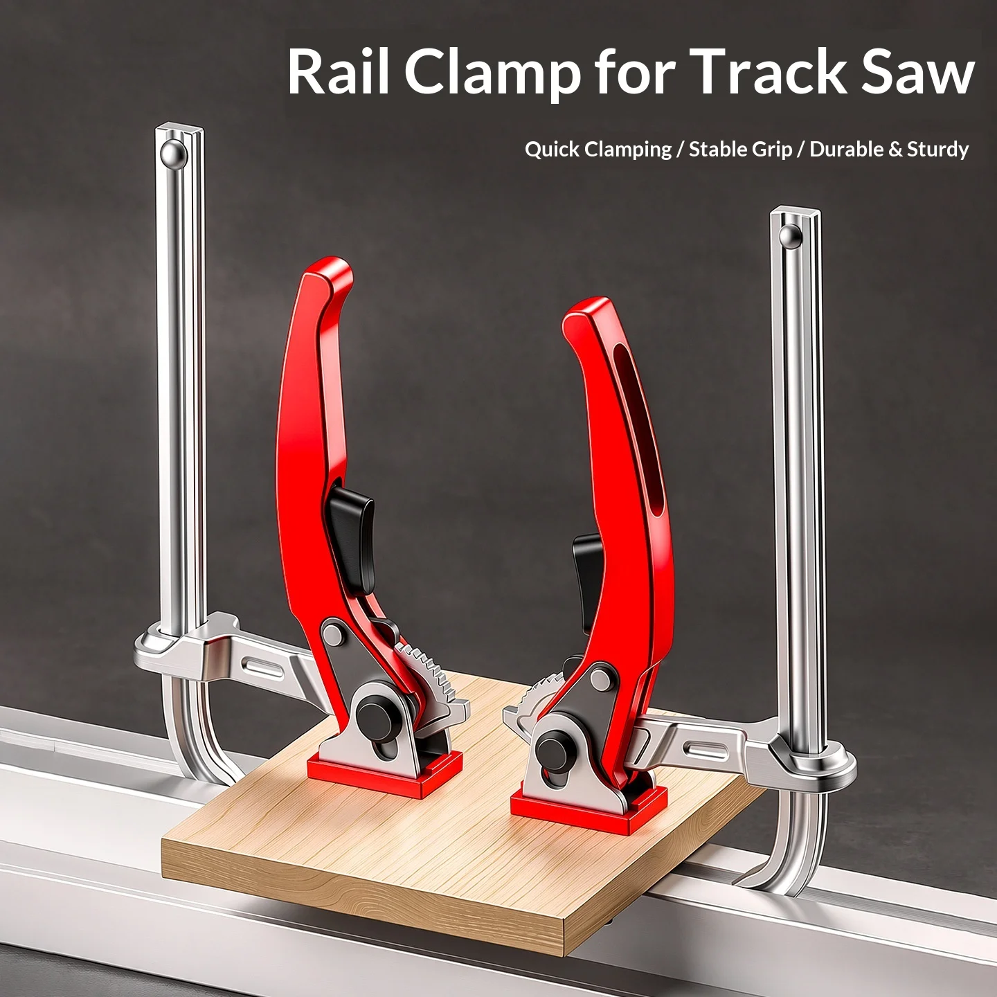 

Heavy Duty Ratchet F Clamp Quick Release Track Woodworking Bench Hold Down Fixed Clip Carpenter Workpiece Holding Tool