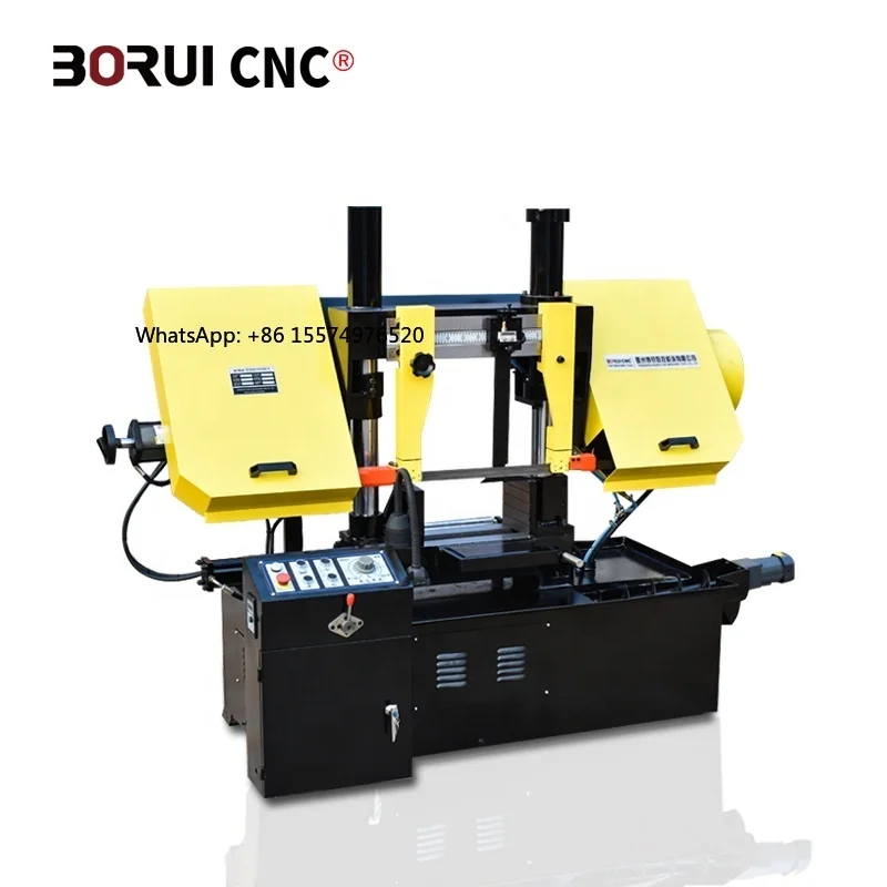 2026 Hot SellingBoRui Heavy-duty Double Column Horizontal Band Saw Automatic Metal Cutting Band Saw Machine GH4235