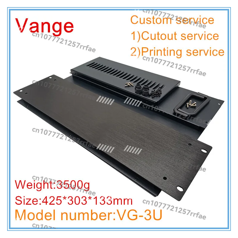 3U data center project box 425*303*133mm steel instrument enclosure housing