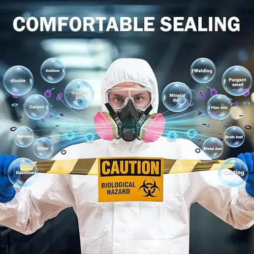 Imagen 2 del producto Nuevo Máscara antipolvo negra 6200, pintura en aerosol de media cara, respirador de Gas químico de Vapor orgánico, filtro 69021/60923, máscara de Gas, seguridad en el trabajo