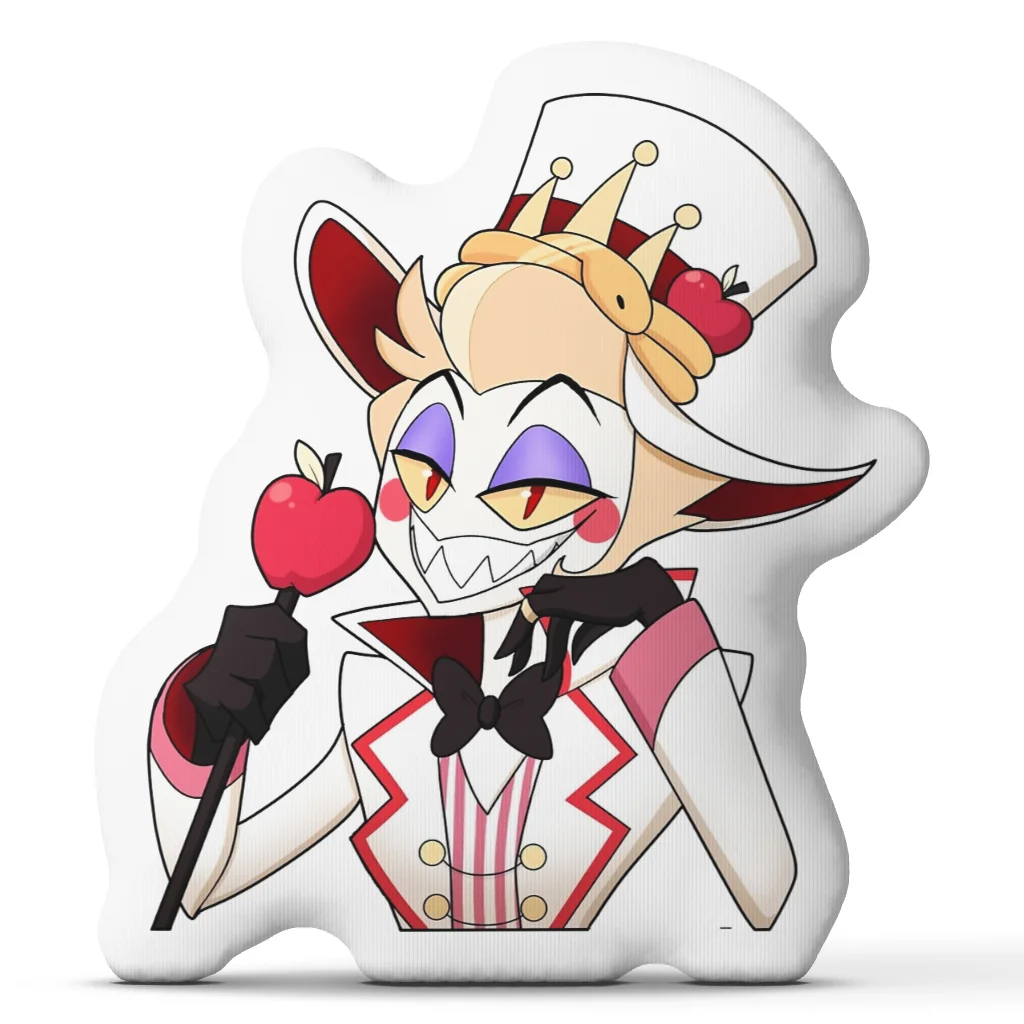 Lucifer Peeker Hazbined Hoteled Plush Pillow Cushion Irregular Stuffed Throw Pillow Home Decor Gift Sofa Bed Couch