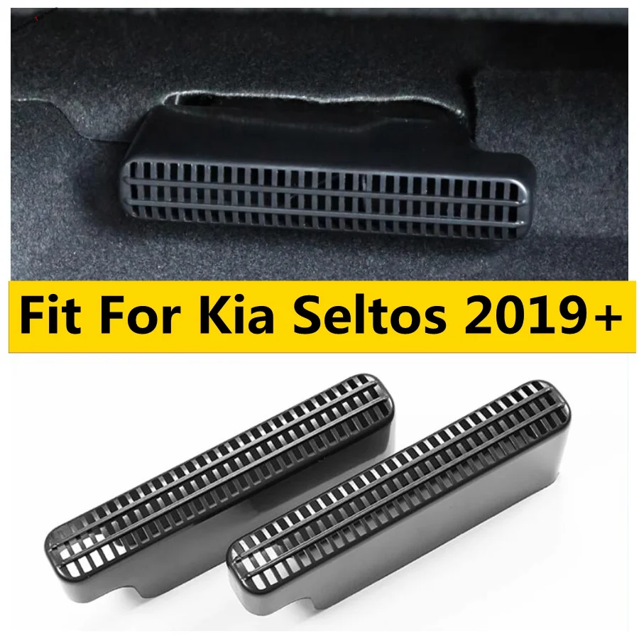 

Under Seat Air Conditioning Duct Vent AC Outlet Protector Decoration Cover Grille Fit For Kia Seltos 2019 - 2023 Car Accessories