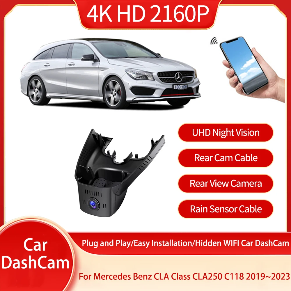 For Mercedes Benz CLA Class CLA250 C118 2019~2023 New HD Dash Cam DVR Front Camera And Loop Video Memory Camera Play Accessories