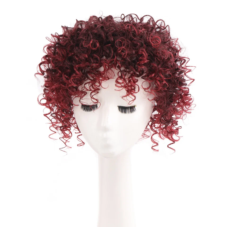 Synthetic Hair For Women Clip-on hair Hairpieces Kinky Curly explosive hair short curly wigs