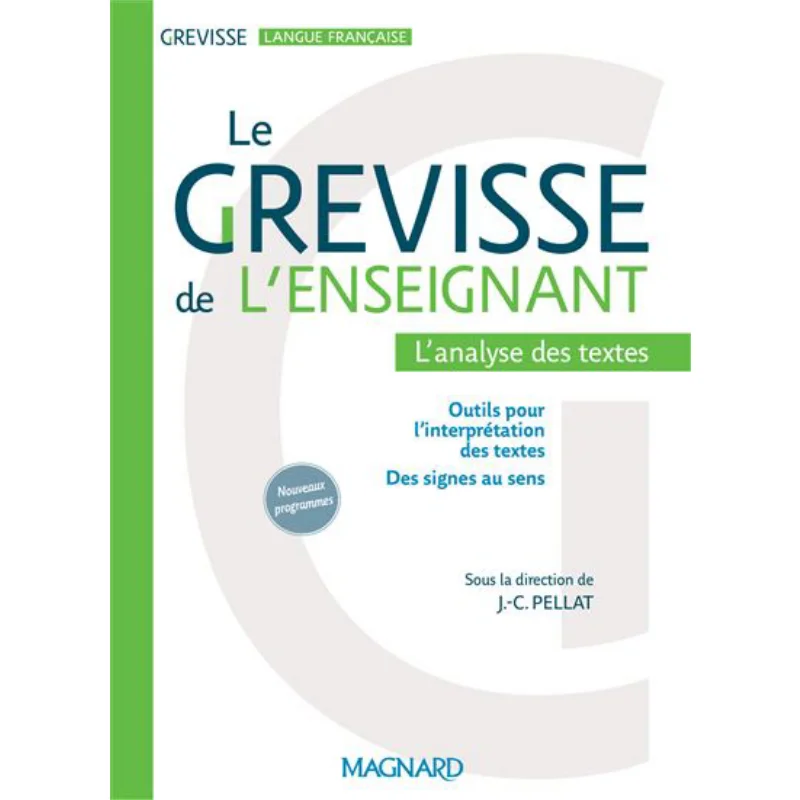 كتاب Le Grevisse De Lenseignant Lanalyse Des Textes JeanChristophe Pellat Magnard 9782210106307