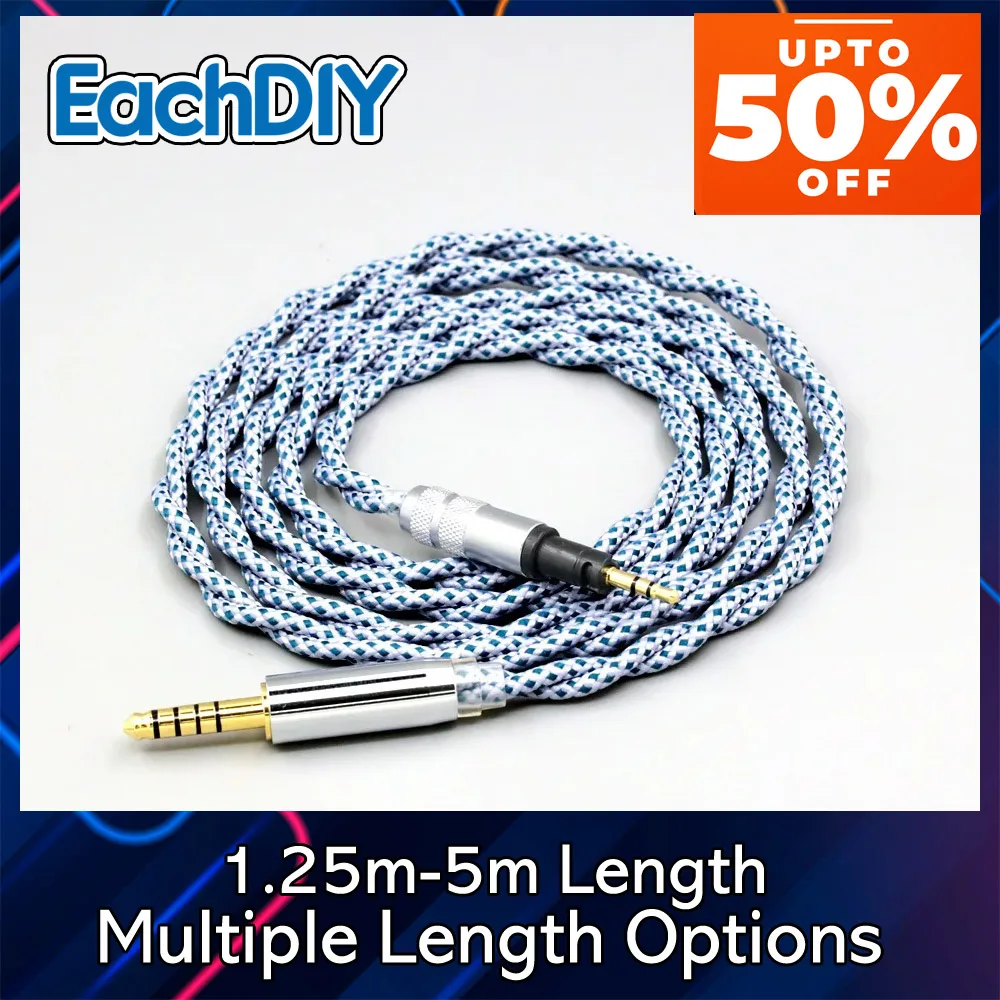 

Pure 99% Silver Shielding Graphene Mix OCC Earphone Cable For Sennheiser Momentum 1.0 2.0 Headphone 8671