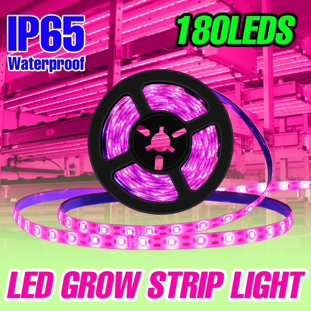 

Светодиодная лента для растений с полным спектром, USB, 5В, для теплиц, гроубоксов, гидропоники, выращивания рассады, дополнительное освещение