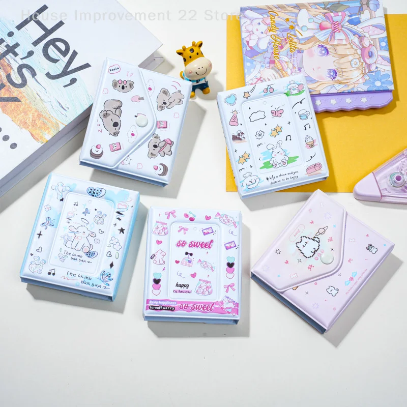Cartoon 3 Inch Album Photo Postcard 36 Pockets Cards Mini Album Kpop Idol Pictures Collection Album Name Cards Storage Holder