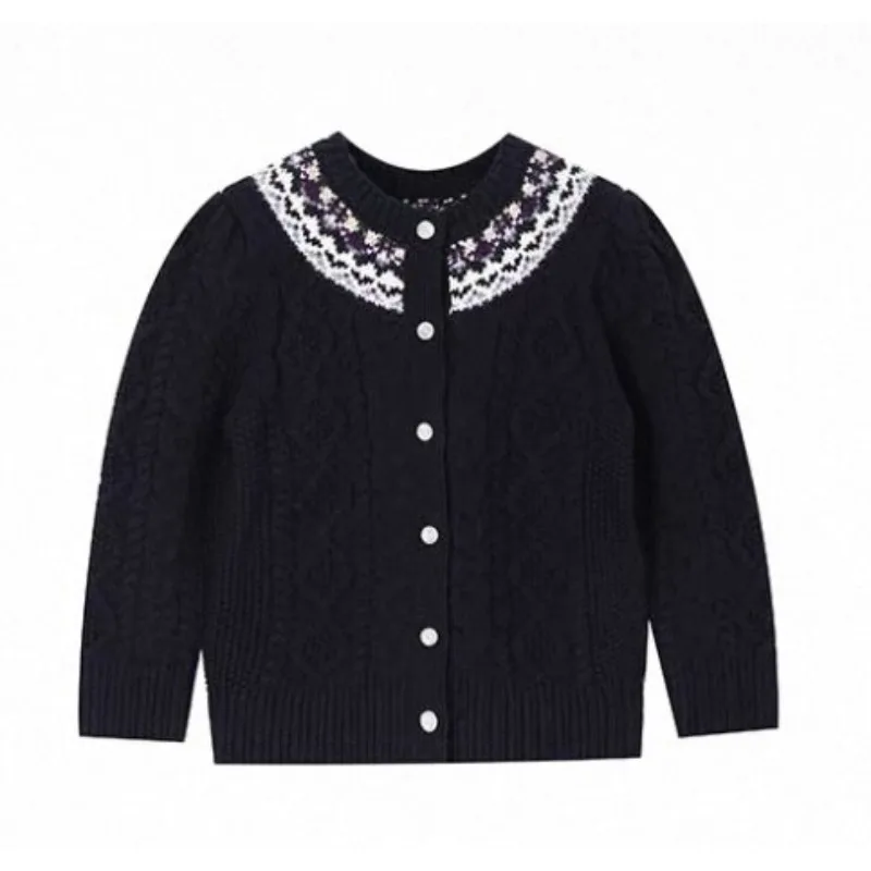 Mädchen-Wollmischung-Winter-Vintage-Strickjacke, Kinder-Strickwaren für Herbst und Winter, Baby-Oberteil – Detail 1