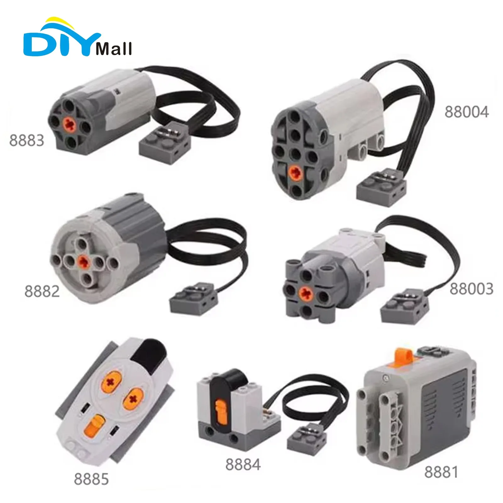 

DIYmall 7-in-1 MOC Technology Motor Building Kit with IR Remote Control for legoeds PF 8883 88003