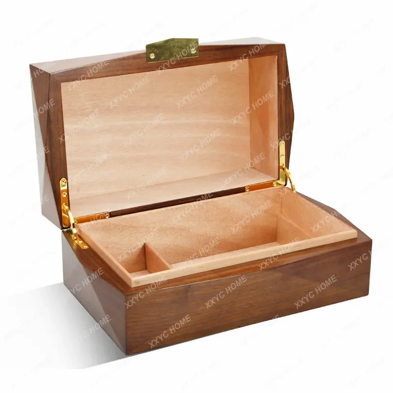 Cigar Box Sapele Solid Wood Humidifying Moisturizing Cigar Box Household Solid Wood Cigar Box