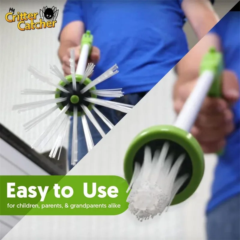 Foldable insect catcher aluminum alloy spider clip handheld insect catcher cockroach trap