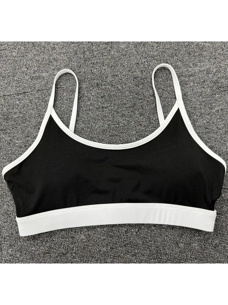 Summer Black Yoga Bra Women Color Blocking Sports Underwear Gym Top Shockproof Fitness Push Up Workout Sports Bra Yoga Crop Top