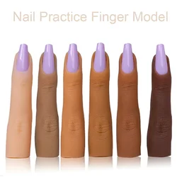Manicure Practice Finger Model Nail Art Training Hand Silicone False Finger Natural Nail Tips DIY Nail Display Manicure Tools