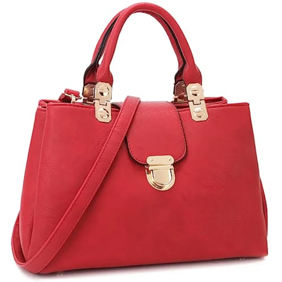 Dasein Women Satchel Handbags Top Handle Purse Medium Tote Bag Vegan Leather Shoulder Bag