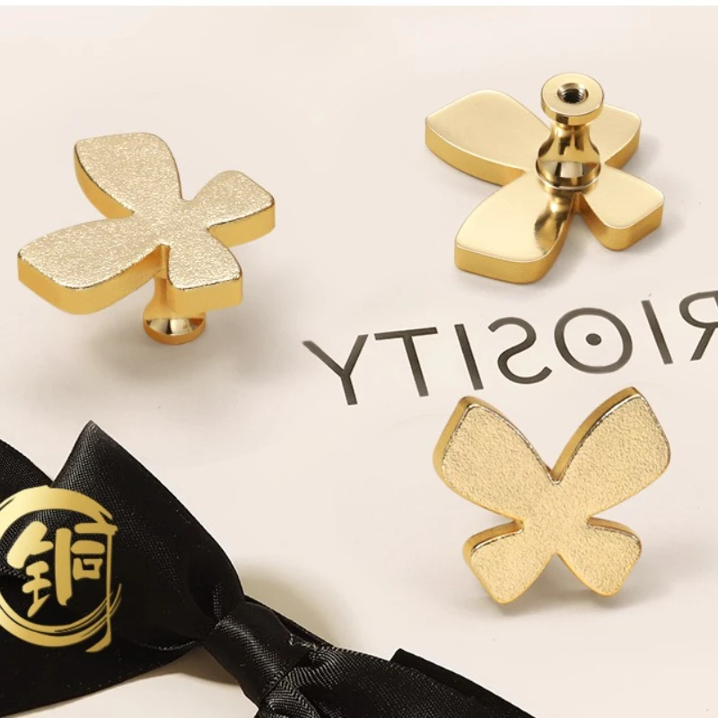 الأوروبية الإبداعية شخصية فراشة مقبض خزانة المواد النحاسية خزانة عالمية خزانة خذاء باب خزانة ملابس مقبض اليد #5