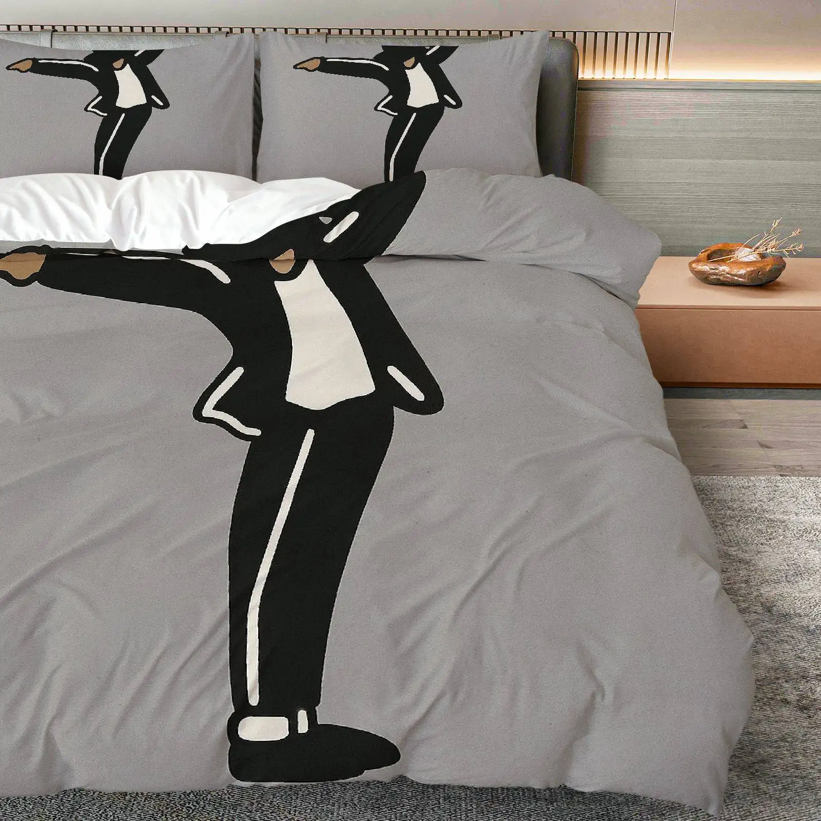 Customize 3pcs Duvet Cover Set, 1 Duvet+2 Pillowcases( Without filler), Classic Music Dance Icon theme, Party bedding set, bedro