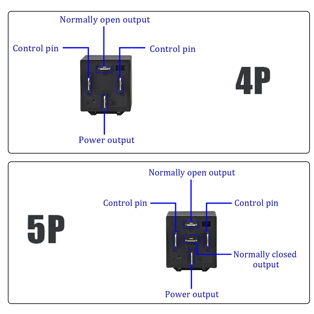 1pcs Waterproof Automotive Relay 12V 100A 5Pin SPDT Car Control Device Car Relays DC 24V High Capacity Switching