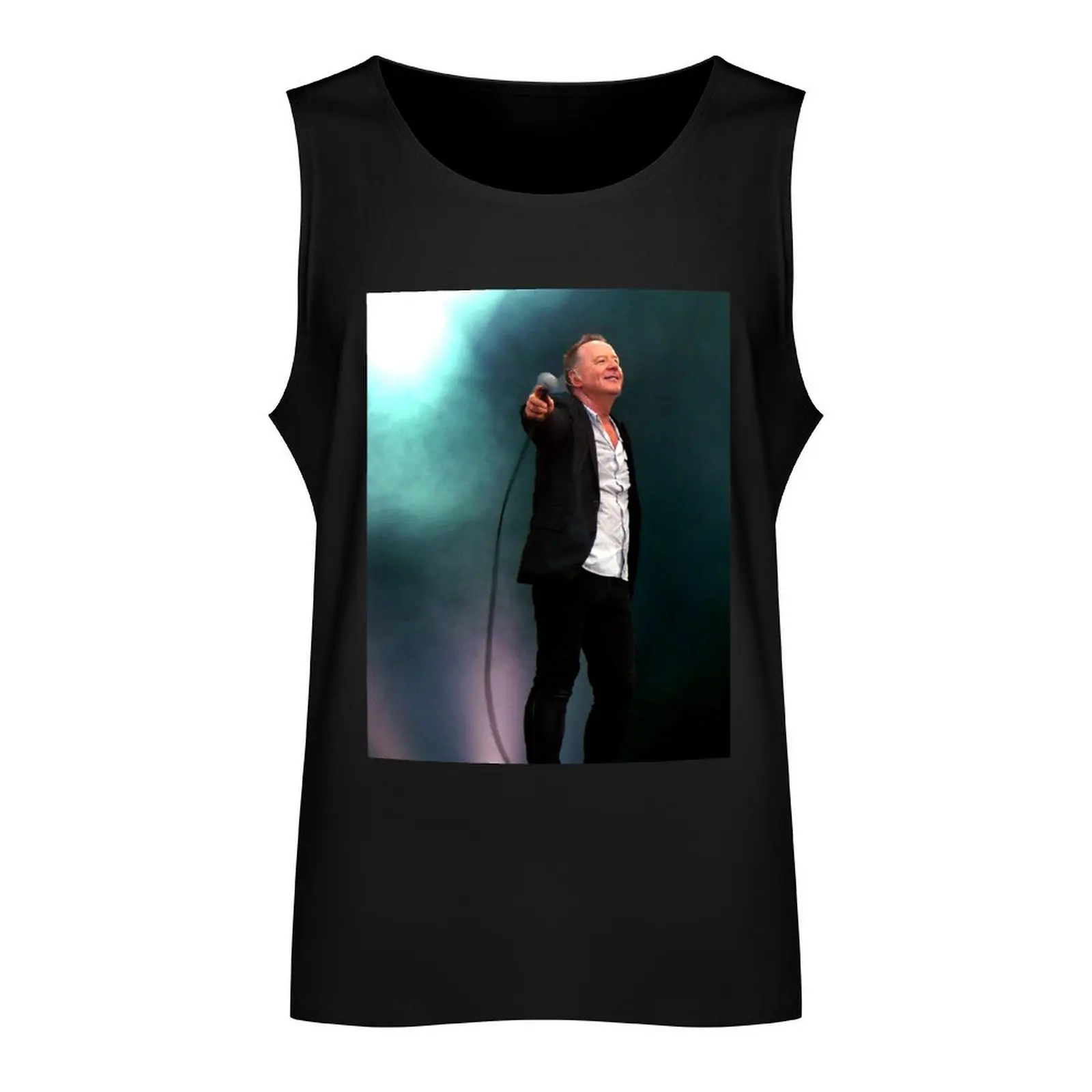 Jim Kerr Simple Minds Live In Concert Tank Top Men's cotton t-shirt mens designer clothes Body man mens clothing