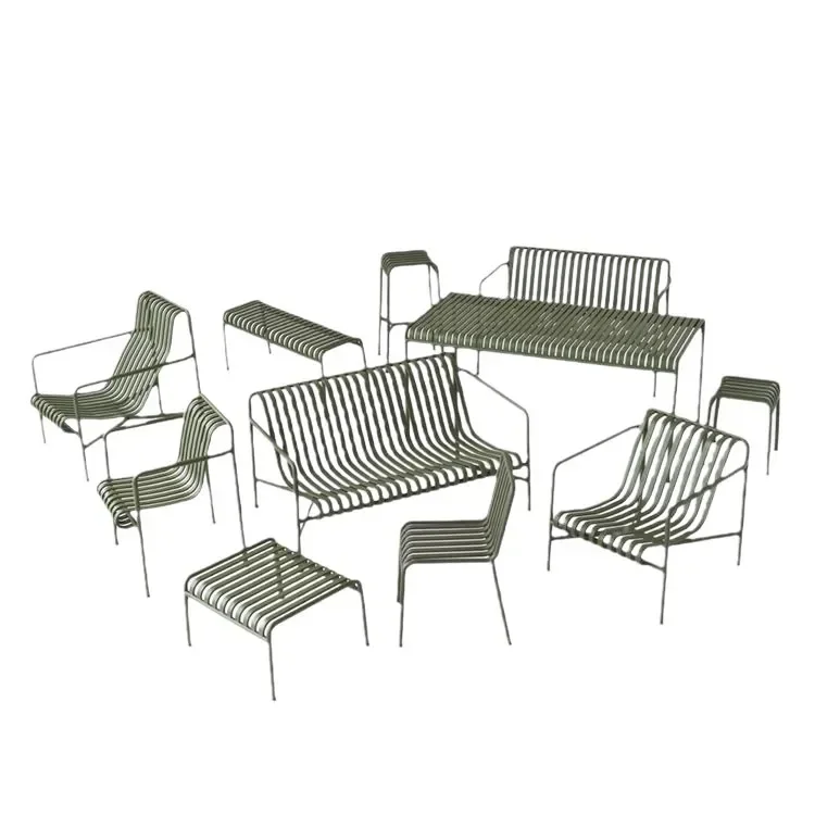 Outdoor Outdoor Table and Chair Combination Kit Long Stool American Leisure Back Chair Balcony Courtyard Coffee Table