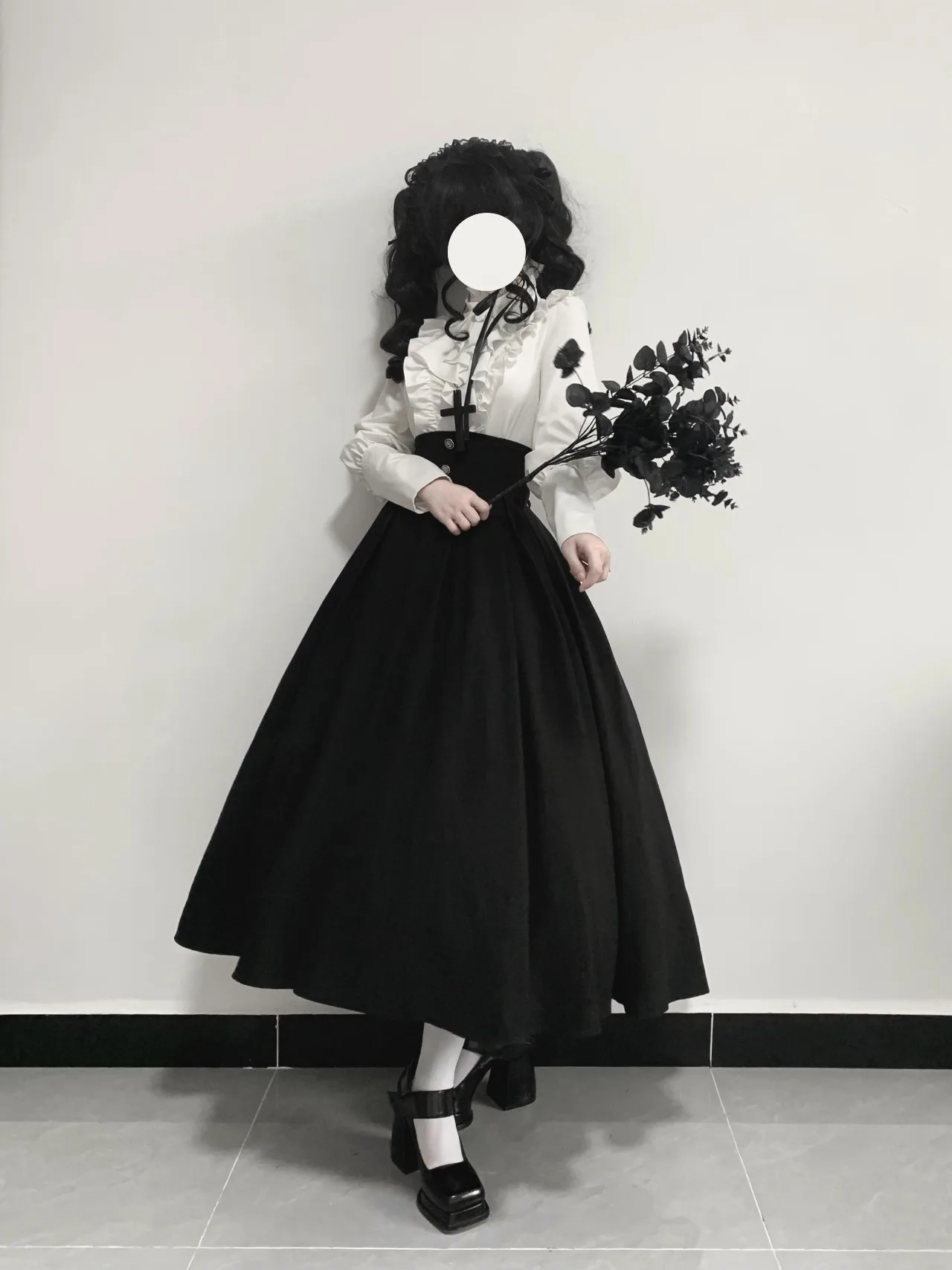 - Ode to Nobility - Gothic Lolita Mutton Sleeve Shirt, Detachable Jabot by Nightingale Girl PRE ORDER / 2 months view 4