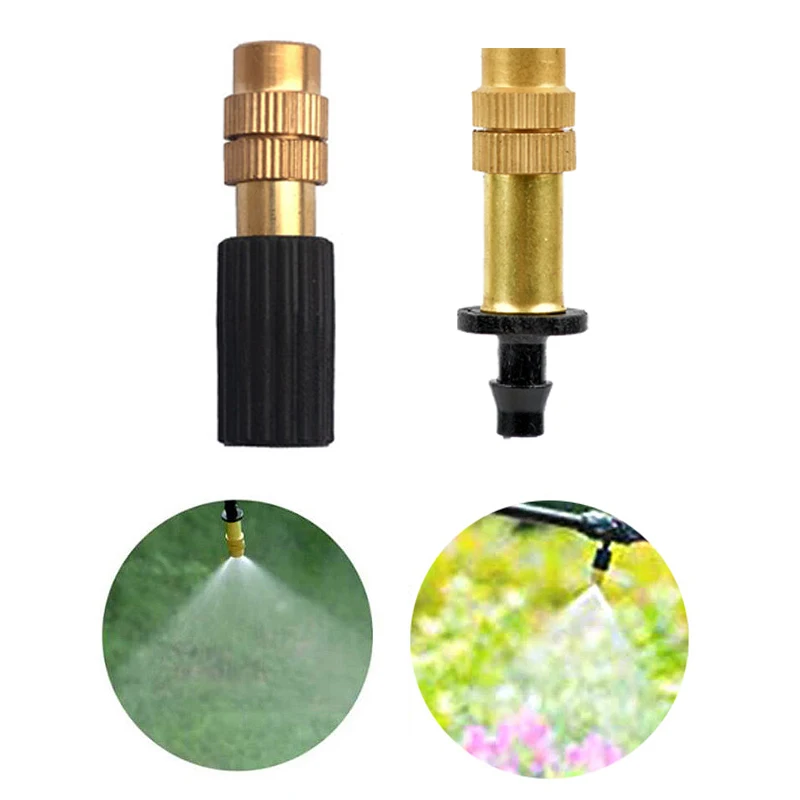 

10Pcs Irrigation Dripper Sprinkler Garden Micro Spray Brass Nozzle 4/7mm Hose Lawn Vegetables Watering Cooling System