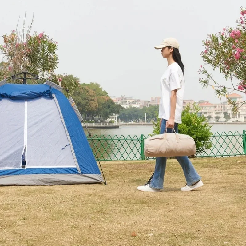 Simple Lazy Sofa Lounge Chair Fully Automatic Outdoor Portable Air Cushion PVC Inflatable Sofa Chair ,Camping Seat