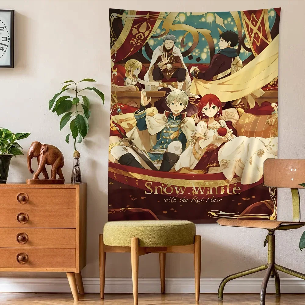 Snow White With The Red Hair Cartoon Tapestry For Living Room Home Dorm Decor INS Home Decor