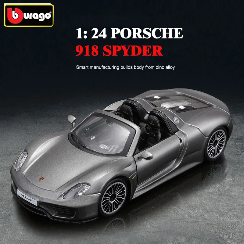 

Bburago 1:24 Porsche 918 Spyder Alloy Sports Car Static Die Cast Vehicles Model Toys Diecast Voiture Gift Collectible Hobbies