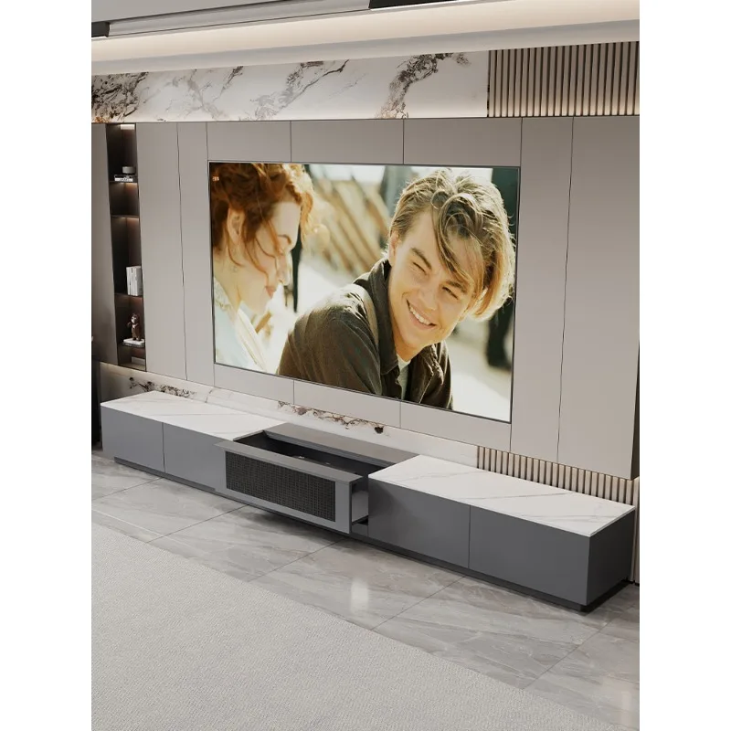 

Тумба под телевизор с автоматическим выдвижным механизмом, 88/100 дюймов, интеллектуальная, электрическая, телескопическая, из массива дерева, для лазерных телевизоров