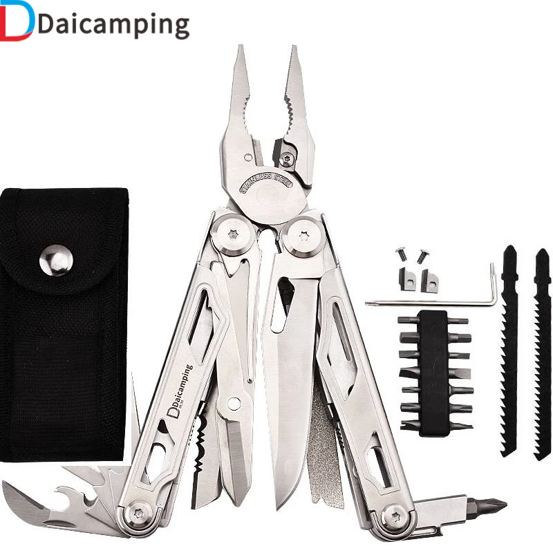 Détruire l'icamping Multitools, Multitools DIY, Multi-Tool, Couteau Pliant, Ciseaux Cutter, Équipement de Survie EDC, Pince Multifonctionnelle Manuelle, DL30