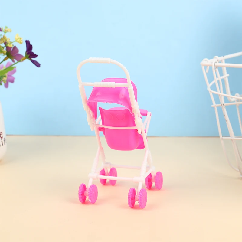 Decoraciones de escena para casa de muñecas, carrito de cuna para bebé de 12cm, accesorios, carrito de simulación, 1 ud.