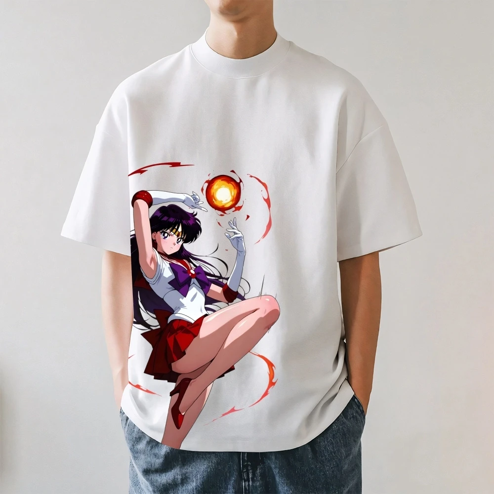 2026 New Sailor Moon Mars Japanese Style Classic Tee High-quality Streetwear T-Shirt Suitable for Both Men Women Summer