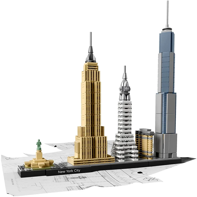 New York London Pairs Dubai Lanmark City Skyline Building Blocks 21052 21044  21028  21034 21032 21027 Construction Bricks Set