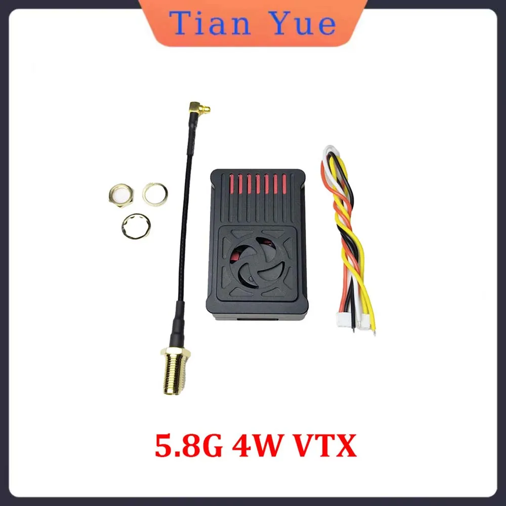 

5,8G 4W VTX 56CH Высокомощный видеопередатчик FPV идеально подходит для RC FPV дронов с фиксированным крылом дальнего действия