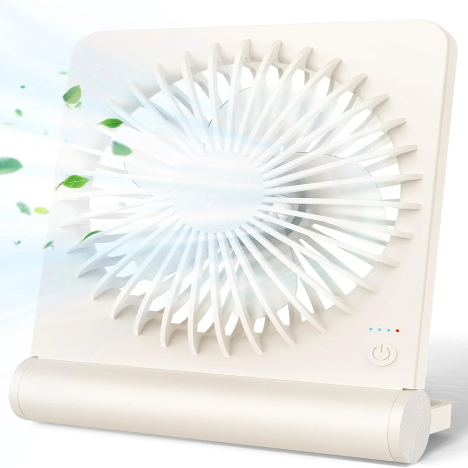 Desk Fan On-The-Go, Small But Powerful, Portable Fan Battery Operated, 220° Tilt Folding Ultra Quiet mini Personal Fan, Strong