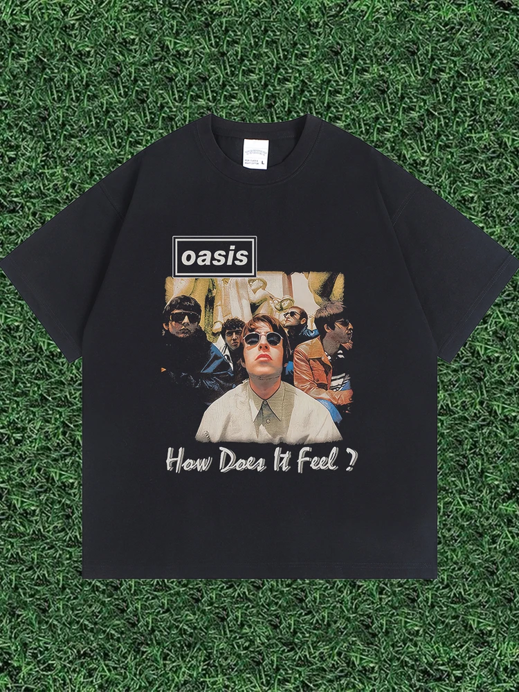 

Футболка Ample À Manches Courtes Imprimé En Coton Vintage Américain Oasis