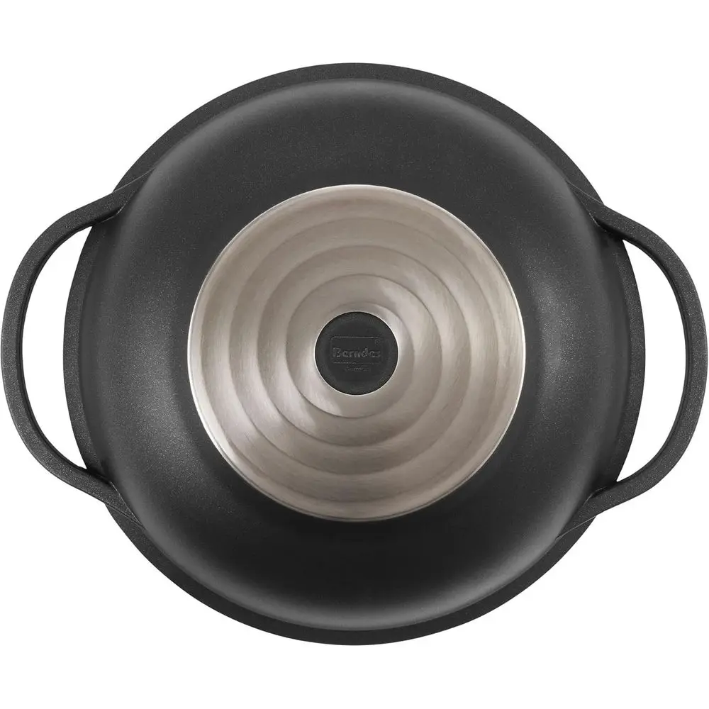 

32 cm Glass Lid Induction Wok with Accessories
