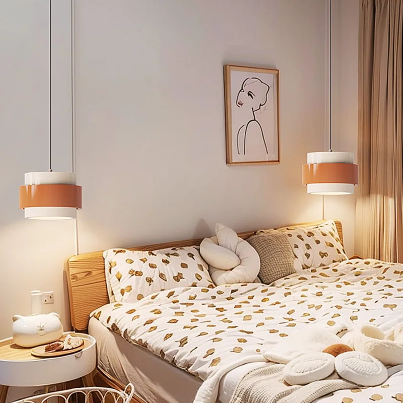 Nordic Cream Wind Pendant Lights Guest Room Bar Table Cafe Lighting Fixtures Dining Hall Hotel Minimalist Decorate Hanging Lamps