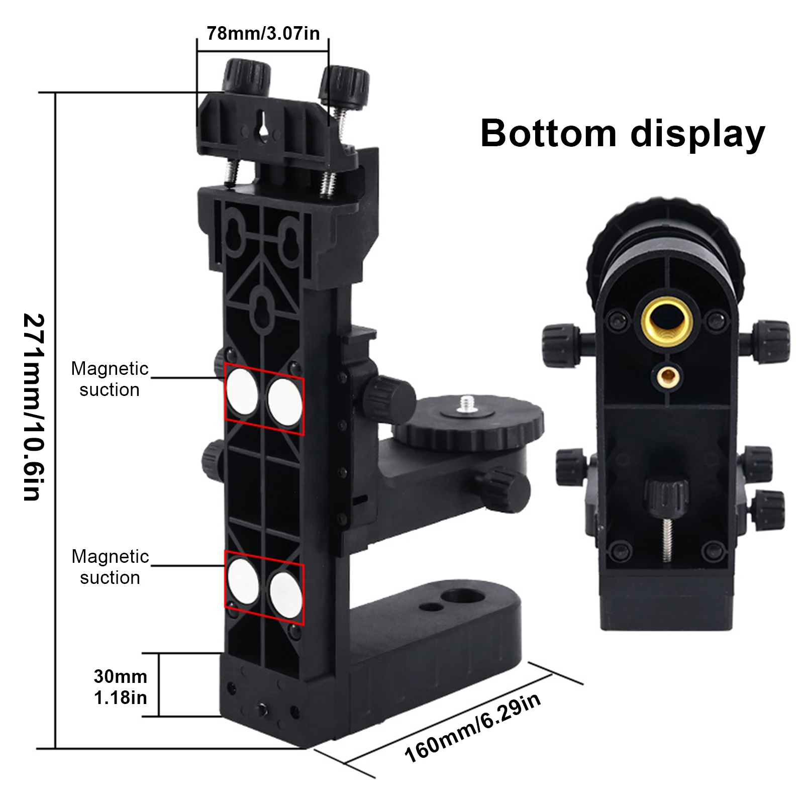 360 Fine Adjustment Magnetic Bracket Laser Level Adapter Multi-functional Fine Adjustment Bracket Adjustable Tool Leveling devic