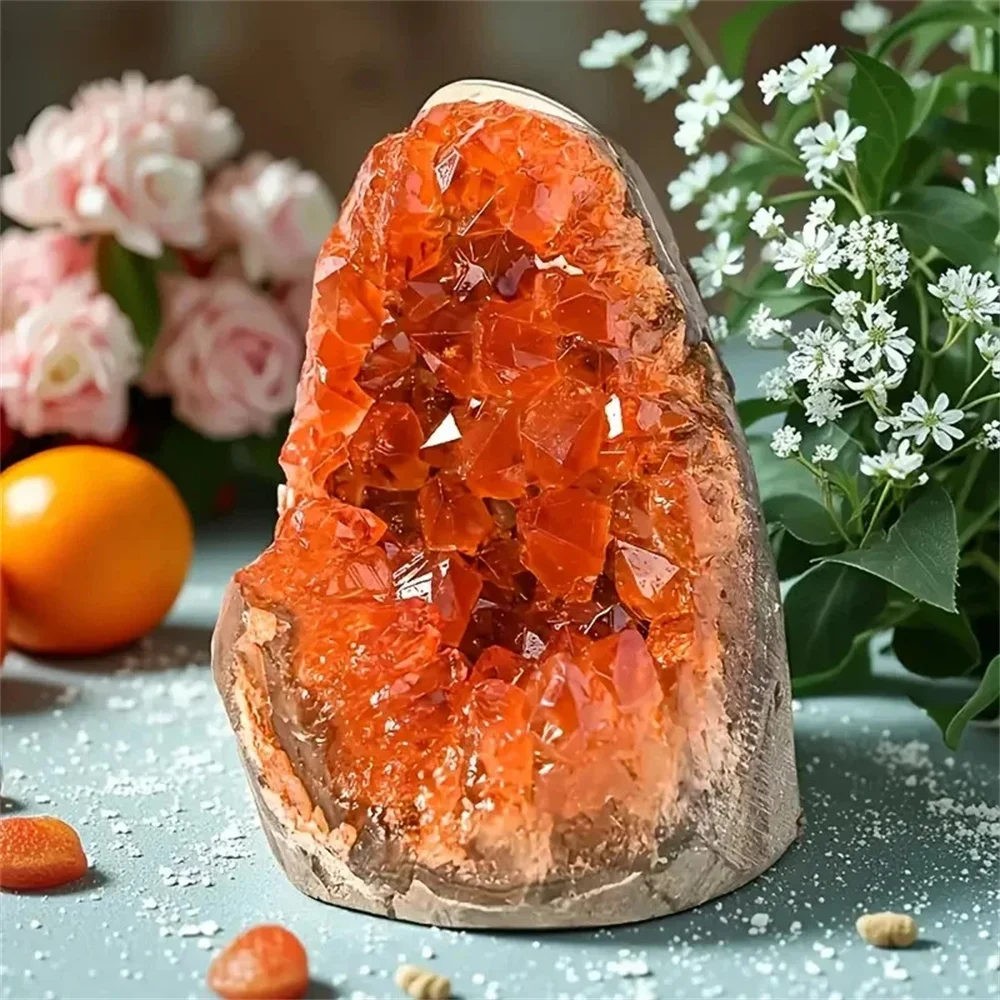 Natural Brazilian  citrine clusters, energy gemstones, spiritual healing, gifts, meditation demagnetization, ornaments