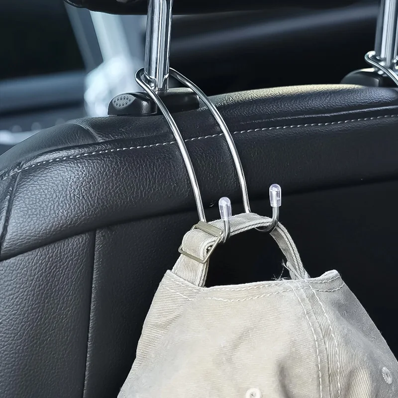 Auto Car Seat Headrest Hanger Bag Hook Multi-functional Stainless Steel Car Interior Hidden Seat Back Bag Hangers Storage Hooks