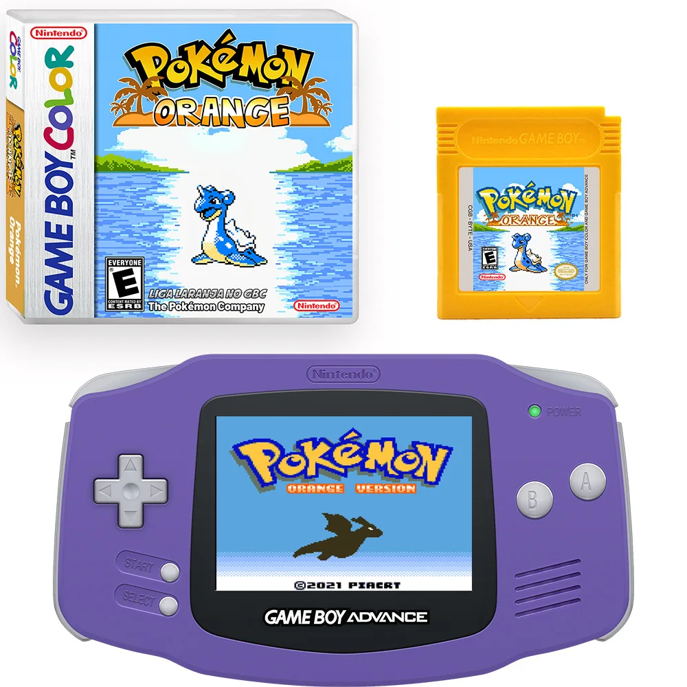 Nowy GBC/GBA kartridż z grą konsola do gier wideo pokemon pomarańczowa wersja angielska z pudełkiem kolekcja hobby prezenty zabawki