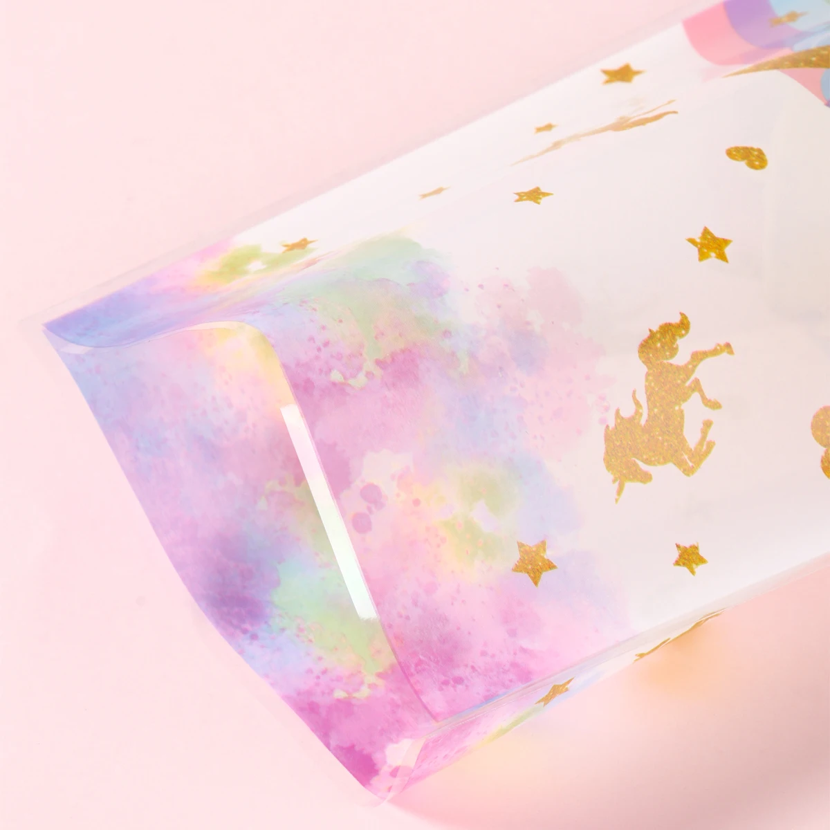 25/50/100szt Jednorożec Torebka na cukierki Torebki do pakowania prezentów Tęczowy jednorożec Dekoracja urodzinowa Prezent Torebka na cukierki Baby Shower Party Supplies — zdjęcie 7